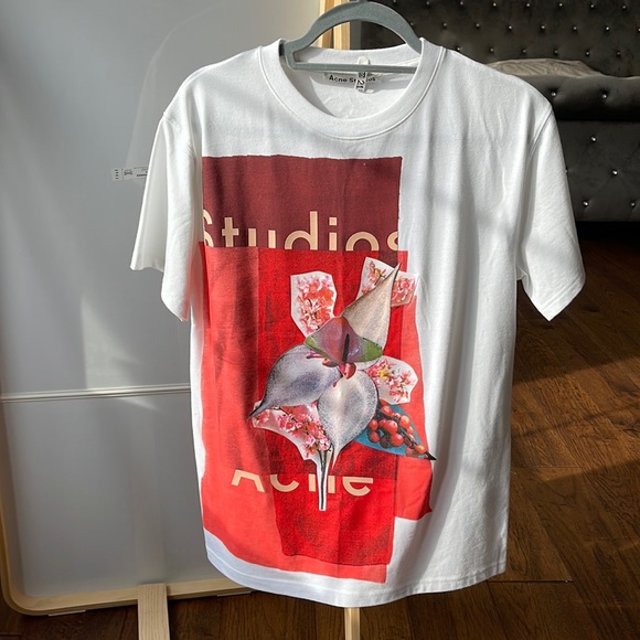 ACNE STUDIOS
Flower print t-shirt in white - Picture 2 of 8
